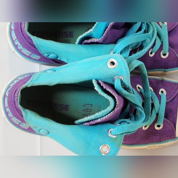 Converse All Star Snap Low Top Size 9.5 Teal and Purple (men's size 7.5) - Picture 10 of 14
